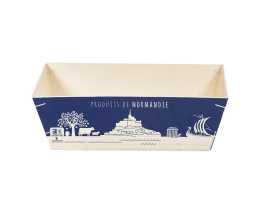 Panier 3kg bois contreplaqué imprimé, gamme "Produits de Normandie" - par lot de 30 unités