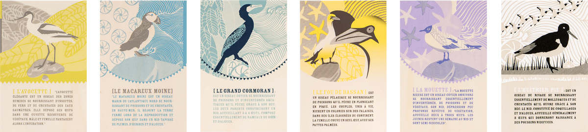 Cartes postales en bois les oiseaux
