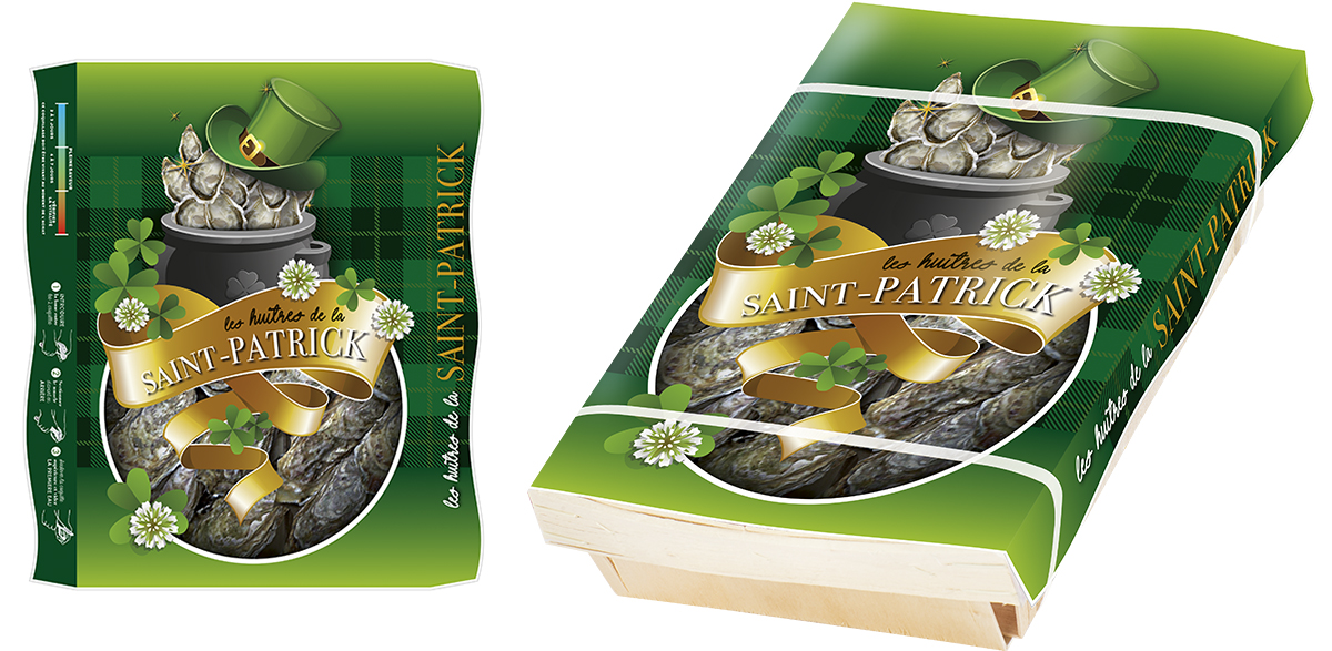 couvercle pour panier bois Saint-Patrick